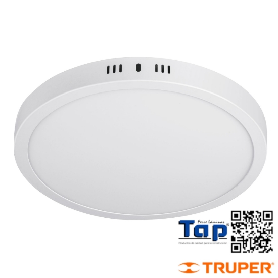 Imagen de LUMINARIO BLANCO LED 24 W REDONDO T PLAFON LUZ DIA
