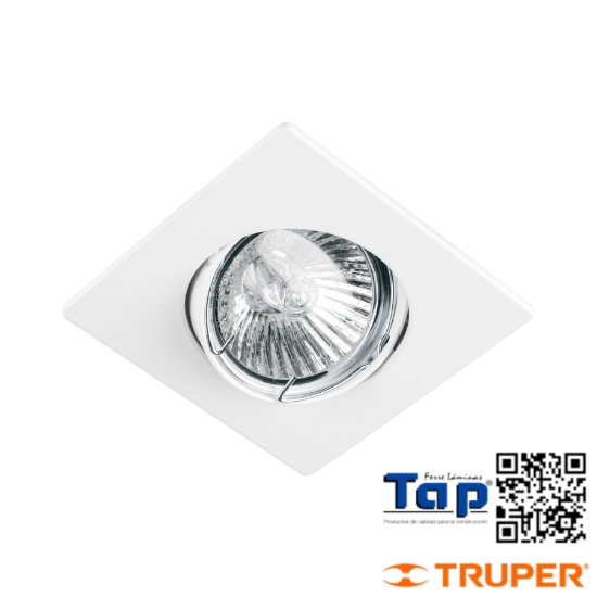 Imagen de LUMINARIO CUADRADO BLANCO SPOT DIRIGIBLE LAMP NO INCLUIDA