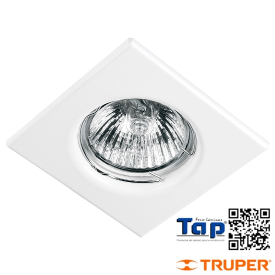 Imagen de LUMINARIO CUADRADO BLANCO SPOT FIJO LAMP NO INCLUIDA