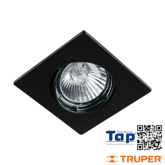 Imagen de LUMINARIO CUADRADO NEGRO SPOT DIRIGIBLE LAMP NO INCLUIDA