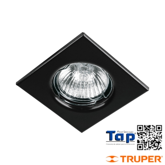 Imagen de LUMINARIO CUADRADO NEGRO SPOT FIJO LAMP NO INCLUIDA