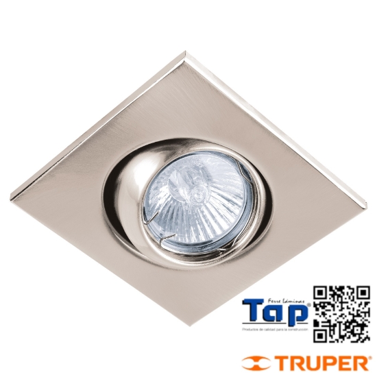 Imagen de LUMINARIO CUADRADO SATIN SPOT ESFERICO LAMP NO INCLUIDA