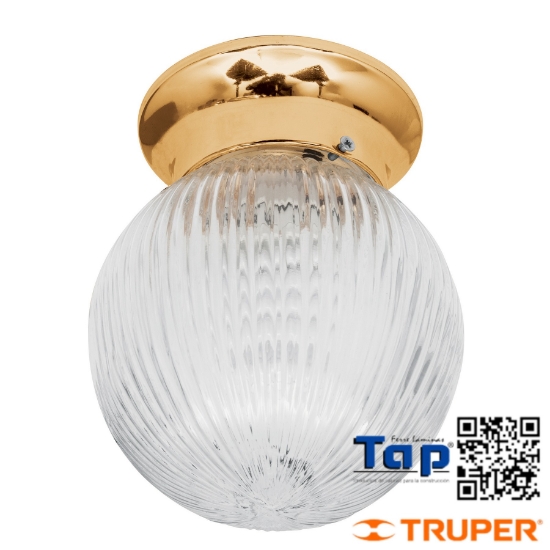 Imagen de LUMINARIO DECORATIVO 19X16 CM PANTALLA CRISTAL SIN LAMP