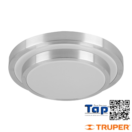 Imagen de LUMINARIO  LED  18 W PLAFON DECORATIVO METALICO LUZ DIA BASI