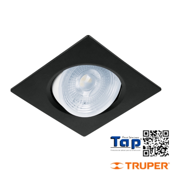 Imagen de LUMINARIO LED 5 W EMPOTRAR CUADRADO NEGRO SPOT DIRIGIBLE