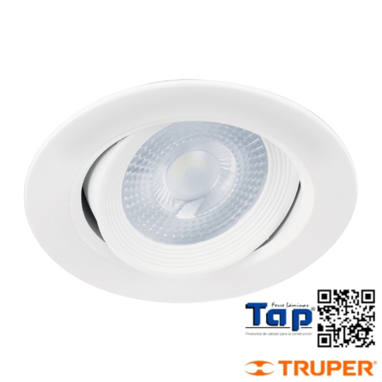 Imagen de LUMINARIO LED 5 W EMPOTRAR REDONDO BLANCO SPOT DIRIGIBLE