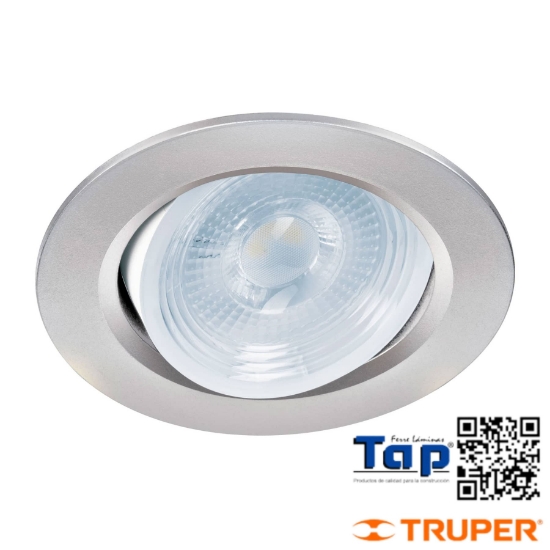 Imagen de LUMINARIO LED 5 W EMPOTRAR REDONDO CROMO SPOT DIRIGIBLE