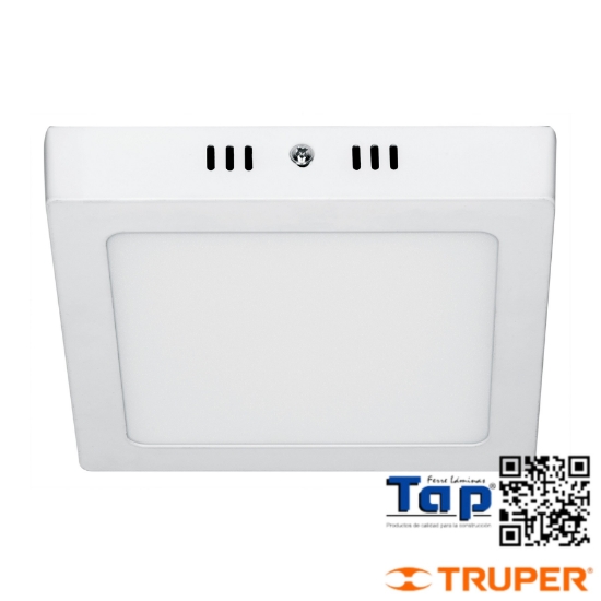Imagen de LUMINARIO LED CUADRADO T PLAFON 12 W BLANCO LUZ DIA