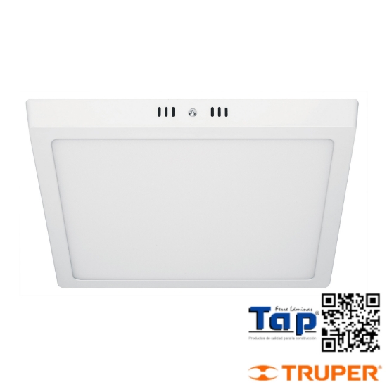 Imagen de LUMINARIO LED CUADRADO T PLAFON 24 W BLANCO LUZ DIA