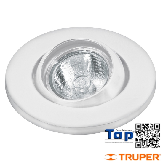 Imagen de LUMINARIO REDONDO BLANCO SPOT ESFERICO LAMP NO INCLUIDA