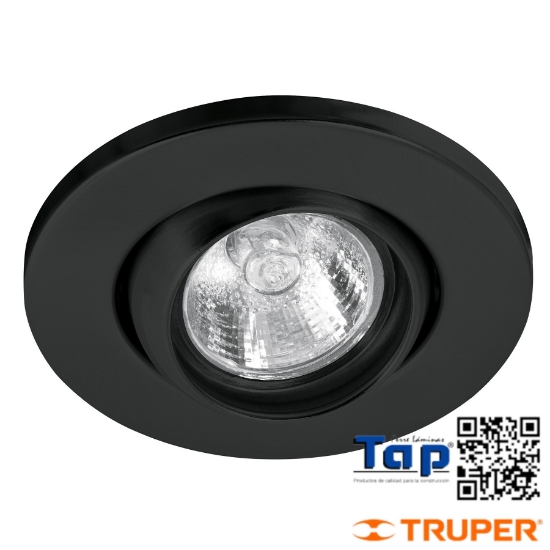 Imagen de LUMINARIO REDONDO NEGRO SPOT ESFERICO LAMP NO INCLUIDA