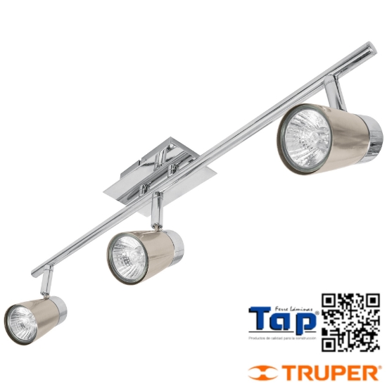 Imagen de LUMINARIO SOBREPONER C 3 SPOTS BASE GU10 VOLTECK A