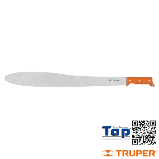 Imagen de MACHETE CAGUAYANO 600 24" CACHA NARANJA REMACHADA TRUPER