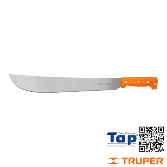 Imagen de MACHETE ESTANDAR 400 16" CACHA NARANJA REMACHADA TRUPER