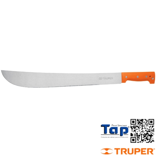 Imagen de MACHETE ESTANDAR 450 18" CACHA NARANJA REMACHADA EN BOL