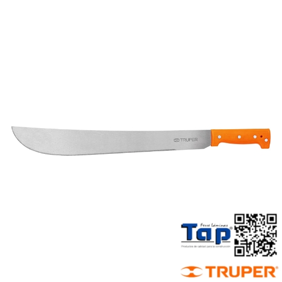 Imagen de MACHETE ESTANDAR 450 18" CACHA NARANJA REMACHADA TRUPER