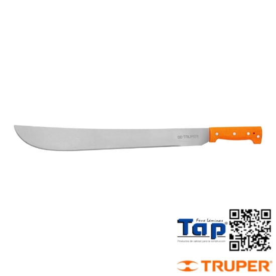 Imagen de MACHETE ESTANDAR 500 20" CACHA NARANJA REMACHADA TRUPER