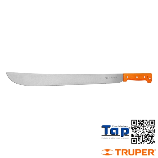 Imagen de MACHETE ESTANDAR 550 22" CACHA NARANJA REMACHADA TRUPER