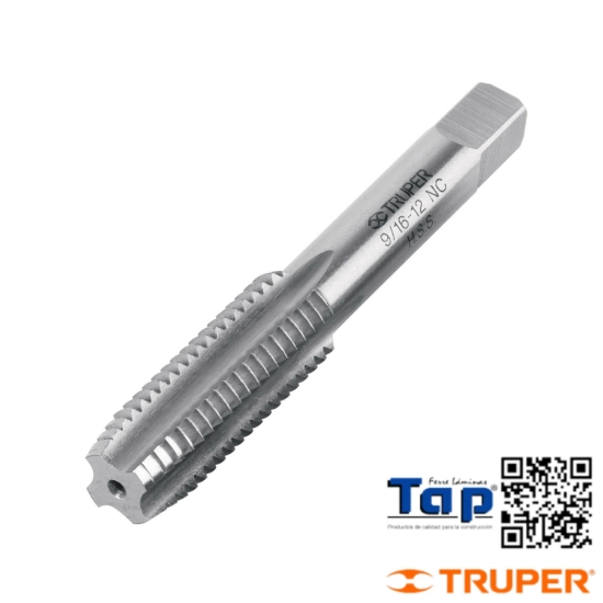 Imagen de MACHUELO SEMICONICO 014 9/16"X12 UNC ESTUC INDIV TRUPER