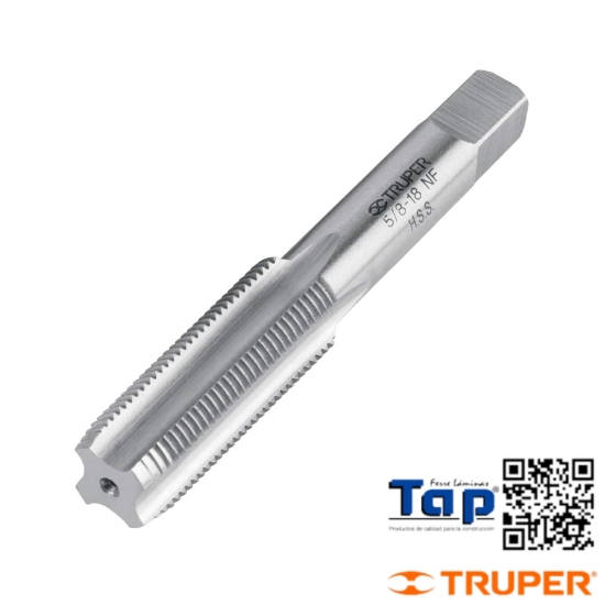 Imagen de MACHUELO SEMICONICO 015 5/8"X18 UNF ESTUC INDIV TRUPER