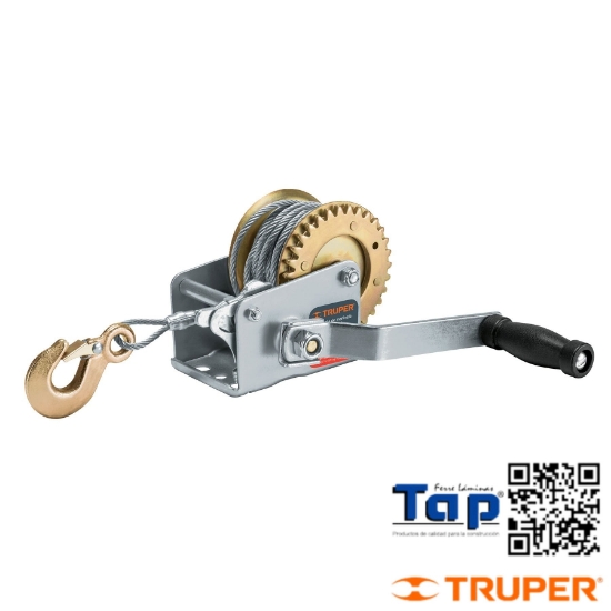 Imagen de MALACATE MANIVELA  300 KG C CABLE TRUPER