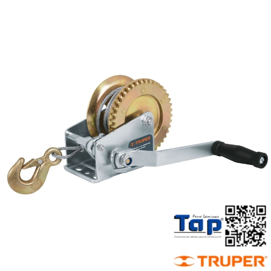 Imagen de MALACATE MANIVELA  650 KG C CABLE TRUPER