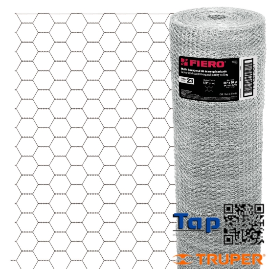 Imagen de MALLA HEX 45MX0.9 M CAL 23 ABERTURA 13MM ROLLO