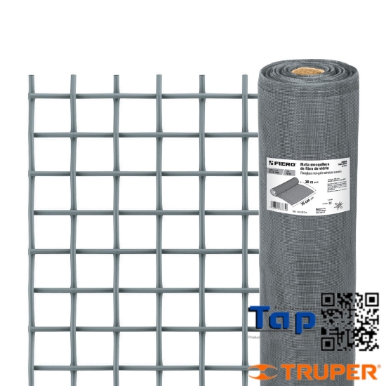 Imagen de MALLA MOSQUITERA FIBRA VIDRIO GRIS ROLLO 30 MX0.75M