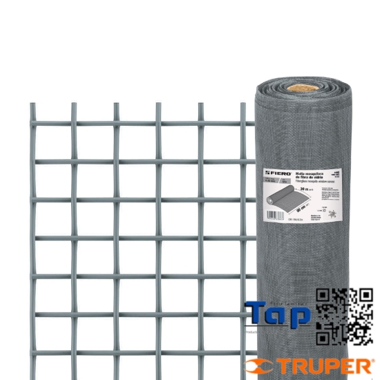 Imagen de MALLA MOSQUITERA FIBRA VIDRIO GRIS ROLLO 30 MX0.9M