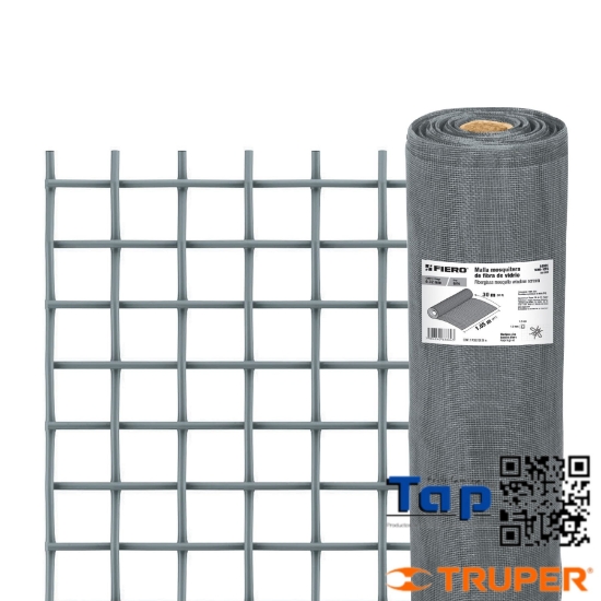 Imagen de MALLA MOSQUITERA FIBRA VIDRIO GRIS ROLLO 30 MX1.05M
