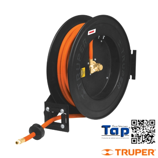 Imagen de MANGUERA 009 3/8" HULE C CARRETE RETRACTIL ROLLO 15M