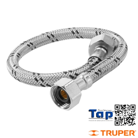 Imagen de MANGUERA LAVABO/FREGAD ACERO INOX 013 1/2"X013 1/2" 40 CM