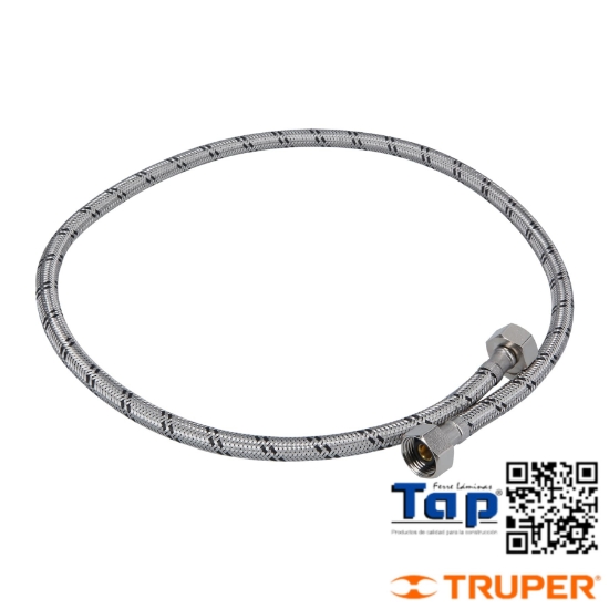 Imagen de MANGUERA LAVABO/FREGAD ACERO INOX013 1/2"X013 1/2" 100 CM