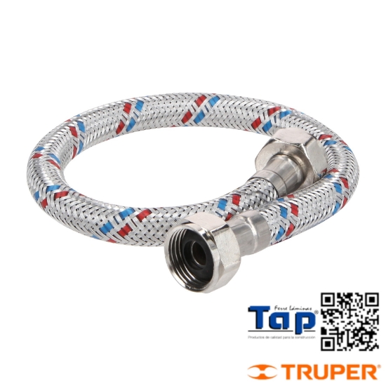 Imagen de MANGUERA LAVABO/FREGAD ALU 013 1/2"X013 1/2" 40 CM
