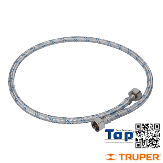 Imagen de MANGUERA LAVABO/FREGAD ALU 100 CM 013 1/2"X013 1/2"