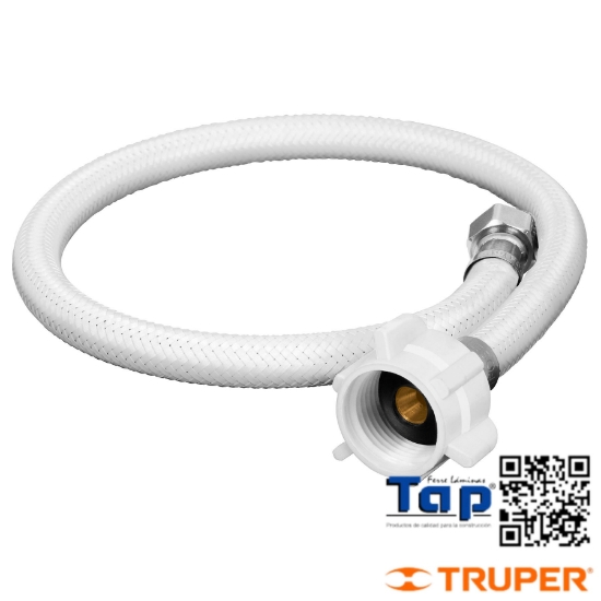 Imagen de MANGUERA LAVABO/FREGAD VINILO 40 CM CON PLAST 013 1/2"X3/8"