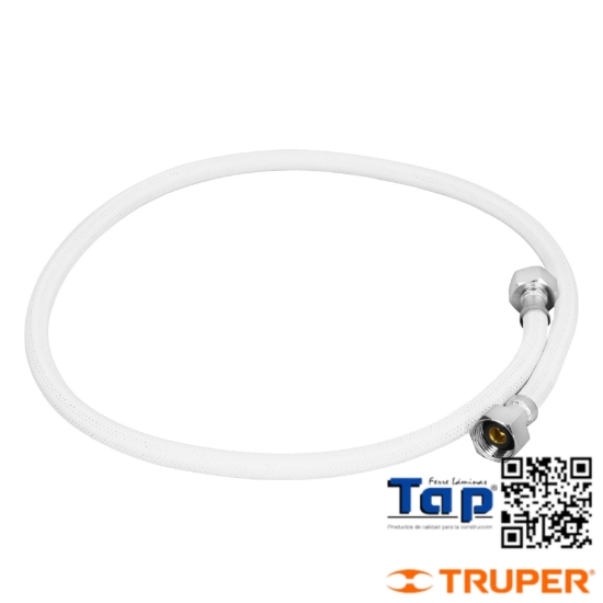 Imagen de MANGUERA LAVABO/FREGAD VINILO BLANCO 013 1/2"X 013 1/2" 100