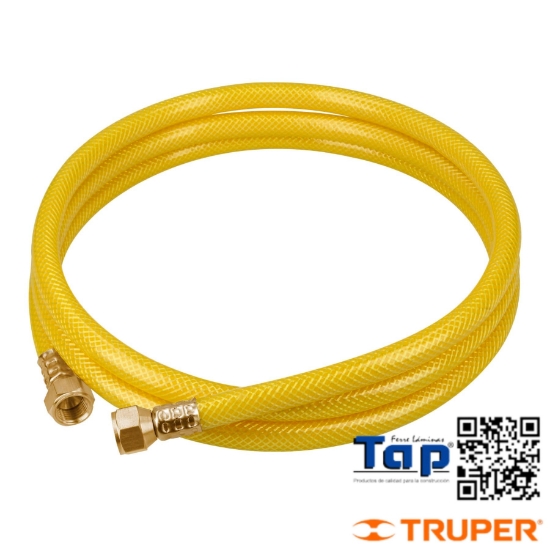Imagen de MANGUERA P GAS 009 3/8" FLEX AMARILLA 2 M C CONEXION