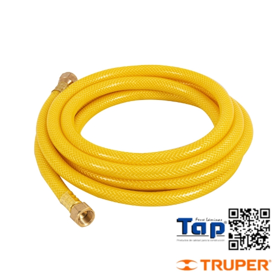 Imagen de MANGUERA P GAS 009 3/8" FLEX AMARILLA 3 M C CONEXION