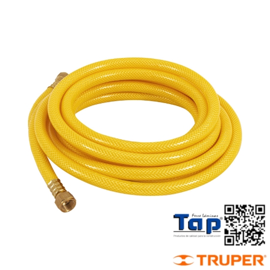 Imagen de MANGUERA P GAS 009 3/8" FLEX AMARILLA 5 M C CONEXION