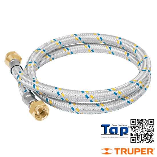 Imagen de MANGUERA P GAS ALU 009 3/8"X009 3/8" 100 CM FOSET