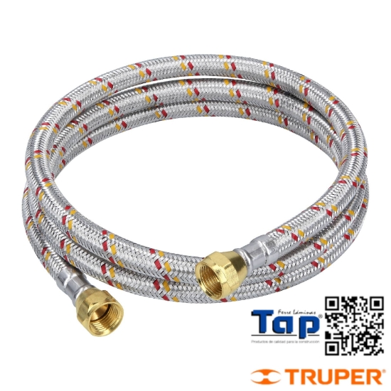 Imagen de MANGUERA P GAS ALU 009 3/8"X150 CM FOSET BASIC