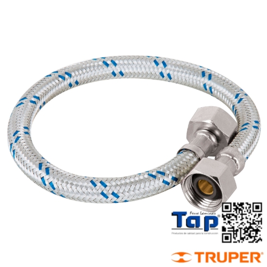 Imagen de MANGUERA P LAVABO/FREGADERO ALU 013 1/2"X013 1/2" 40 CM