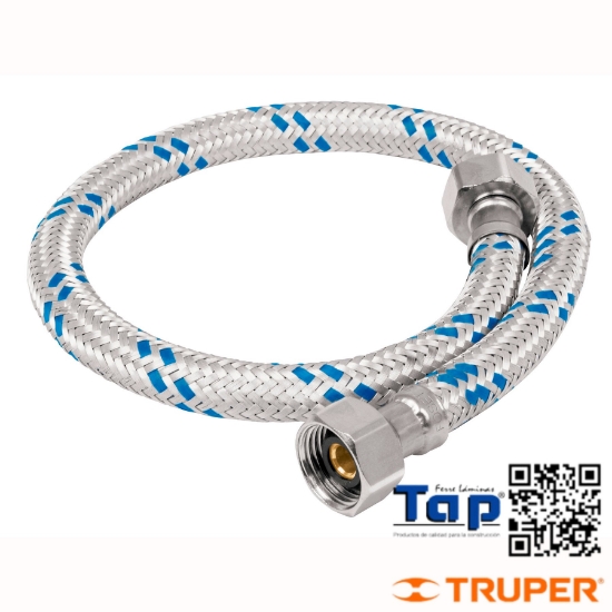 Imagen de MANGUERA P LAVABO/FREGADERO ALU 013 1/2"X013 1/2" 55 CM