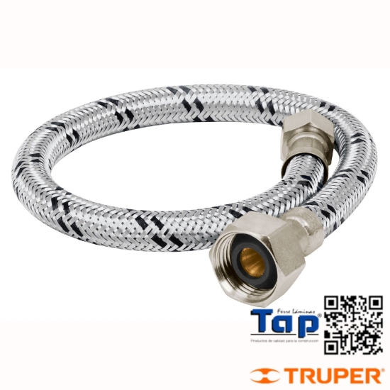 Imagen de MANGUERA P WC ACERO INOX 009 3/8"X022 7/8" 40 CM FOSET