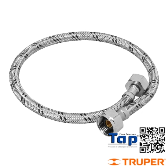 Imagen de MANGUERA P WC ACERO INOX 013 1/2"X022 7/8" 60 CM FOSET