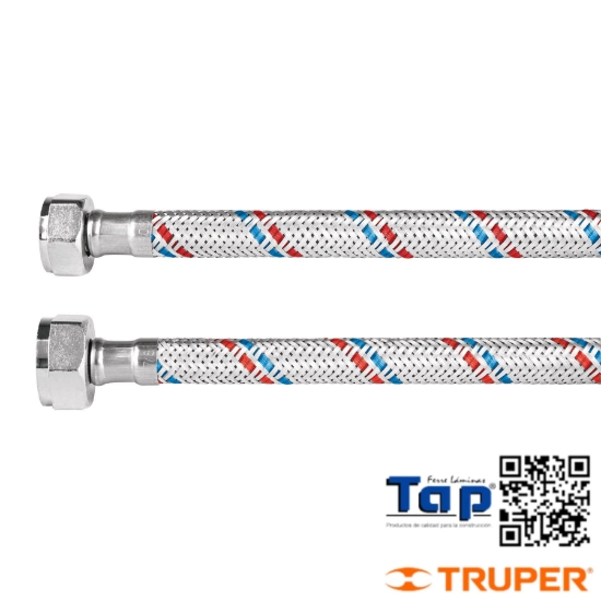 Imagen de MANGUERA P WC ALU 013 1/2" X 7/8" 50 CM FOSET BASIC