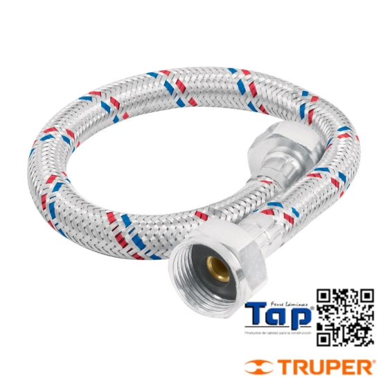 Imagen de MANGUERA P WC ALU 013 1/2"X022 7/8" 35 CM FOSET BASIC