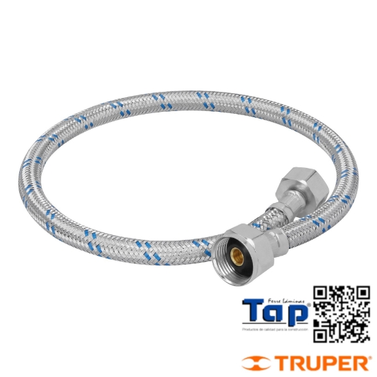 Imagen de MANGUERA P WC ALU 60 CM 013 1/2"X022 7/8" FOSET