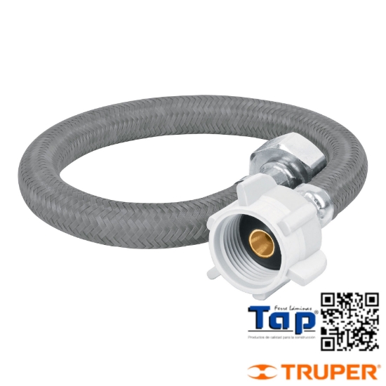 Imagen de MANGUERA P WC VINILO 013 1/2"X7/8" 35CM CONECTOR PCO